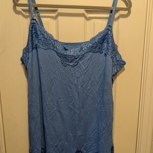 NWOT Lane Bryant Blue Lace Trim Cami 22/24